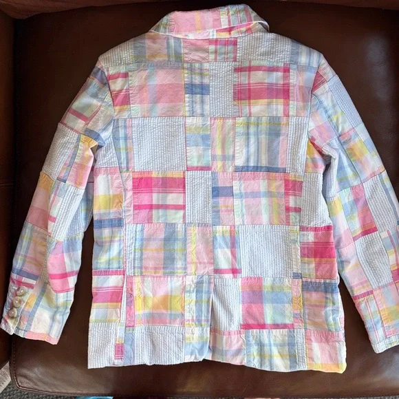Gymboree Madras Plaid Easter spring Boys Blazer and Blue Oxford Button-down - Picture 4 of 7